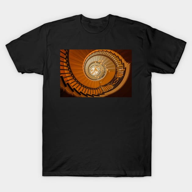 Spiral Staircase at Heals London T-Shirt by TonyNorth